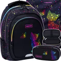 Ilustracja produktu AstraBag Zestaw Szkolny 3el. Golden Effect Rainbow Kitty 502025033 + Worek 507025015 + Piórnik 503025038