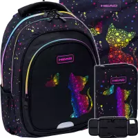 Ilustracja produktu AstraBag Zestaw Szkolny 3el. Golden Effect Rainbow Kitty 502025033 + Worek 507025015 + Piórnik 503025037