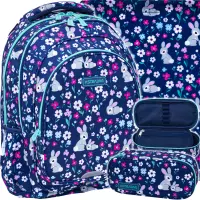 Ilustracja produktu AstraBag Zestaw Szkolny Baby Bunny 3el. Plecak 502025009 + Worek 507025004 + Piórnik 503025010