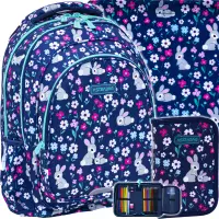 Ilustracja produktu AstraBag Zestaw Szkolny Baby Bunny 3el. Plecak 502025009 + Worek 507025004 + Piórnik 503025008