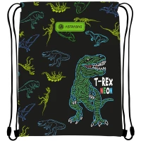 Ilustracja produktu AstraBag Worek Szkolny Na Sznurkach AD1 T-Rex Neon 507023014