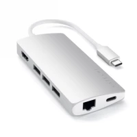 Ilustracja produktu Satechi Aluminium Adapter V2 - Aluminiowy Adapter do Urządzeń Mobilnych USB-C Silver