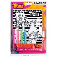 Ilustracja produktu Starpak Pamiętnik Na Kłódkę do Malowania Trolls 363593 