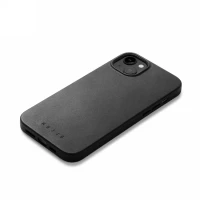Ilustracja produktu Mujjo Full Leather Case - etui skórzane do iPhone 14  kompatybilne z MagSafe (czarne)