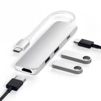 2. Satechi Aluminium Adapter Slim - Aluminiowy Adapter do Urządzeń Moblinych USB-C Silver