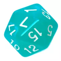 5. Komplet kości REBEL RPG - Kamienie Księżycowe - Turkus