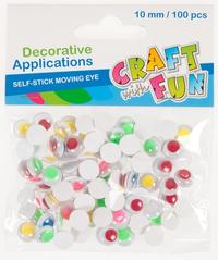 1. Craft With Fun Ozdoba Dekoracyjna Samoprzylepna Oczy Mix Kolorów 386921