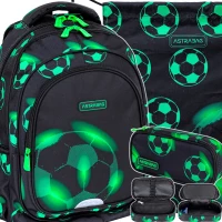 1. AstraBag Zestaw Szkolny Neo Football AB300 3el. Plecak 502024102 + Worek 507024050 + Piórnik 503024075