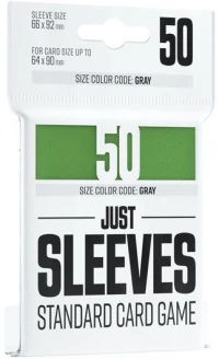 1. Gamegenic: Just Sleeves - Standard Card Game Sleeves (66x91 mm) - Koszulki na karty - Zielone - 50 sztuk