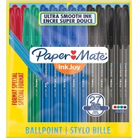 1. Paper Mate Długopis ze Skuwką Inkjoy 100 0.7 F 4 Kolory 27 Sztuk 2077248