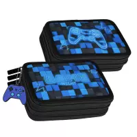 6. Starpak Piórnik Trzykomorowy z Wyposażeniem Pad Blue 552626