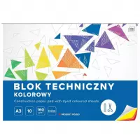 3. Interdruk Blok Techniczny Kolorowy Barwiony w Masie A3 10 kartek 160g 170811