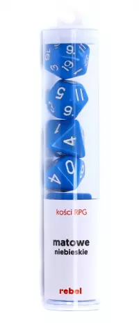 1. Komplet kości REBEL RPG - Matowe - Niebieskie