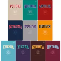 1. Interdruk Zeszyty Tematyczne 10szt A5 60 kartek Hybrydowe