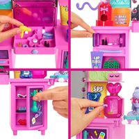 4. Mattel Barbie Extra Moda Zestaw Toaletka ze Światłem Lalka + Akcesoria GYJ70