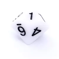 4. Komplet kości REBEL RPG - Matowe - Białe