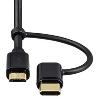 6. Hama Kabel Mikro USB 2w1 Z Adapterem Złącza USB-C Pozłacany 1m