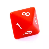 4. Komplet kości REBEL RPG - Matowe - Czerwone