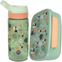 1. CoolPack Bibby Bidon na napoje 420ml Toucans Z08662 + Śniadaniówka Z18662
