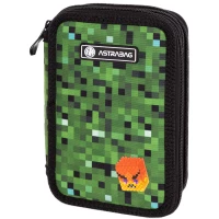 4. AstraBag Piórnik Trzykomorowy z Wyposażeniem AC31 Pixel One 503022020