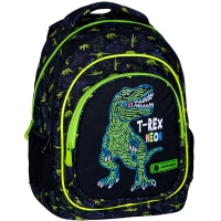 6. AstraBag Plecak Szkolny AB330 T-Rex Neon 502023064