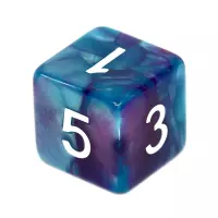 6. Komplet kości REBEL RPG - Dwukolorowe - Niebiesko-fioletowe