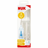 1. Nuk Butelka z Wskaźnikiem temp. 300ml 0-6m First Choice+ Biała 527912