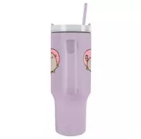 4. Kubek Podróżny ze Słomką Pusheen - Serce - 1180 ml