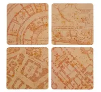 1. Podkładki Termoaktywne - Harry Potter: Mapa Huncwotów 4 szt.
