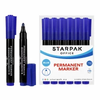 4. Starpak Marker Permanentny Okrągły Niebieski A'12 524586