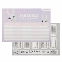 4. Starpak Plan Lekcji z Tabliczką Mnożenia A5 Rabbit 536146
