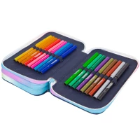 4. Coolpack Jumper 3 Piórnik Trzykomorowy z Wyposażeniem Blue Unicorn F067670