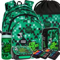 1. CoolPack Zestaw Szkolny Game Zone 5el. Plecak F029826+ Piórnik F066826 + Worek F070826