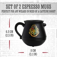 3. Zestaw Kubków do Espresso Harry Potter - Kociołki