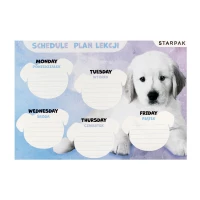 2. Starpak Plan Lekcji z Tabliczką Mnożenia A5 Cuties Pieski 409084