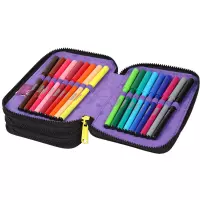 5. CoolPack Jumper 3 Piórnik Trzykomorowy z Wyposażeniem Stitch Black F067886