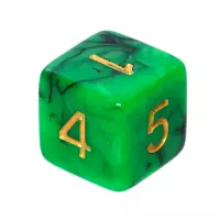 3. Komplet kości REBEL RPG - Dwukolorowe - Zielono-czarne