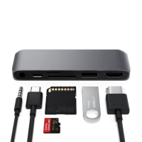 3. Satechi Hub - Hub do Urządzeń Mobilnych USB-C Space Gray