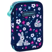 1. AstraBag Piórnik AC21 Dwukomorowy z Wyposażeniem Baby Bunny 503025009