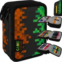 8. Starpak Piórnik Trzykomorowy z Wyposażeniem Pixel Game 485644