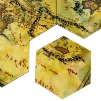 7. Zestaw Podkładek Władca Pierścieni - Mapa Śródziemia 12 szt.