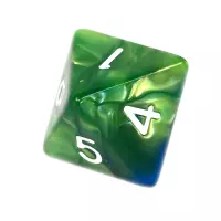 4. Komplet kości REBEL RPG - Dwukolorowe - Niebiesko-zielone