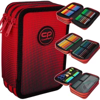 5. CoolPack Jumper 3 Piórnik Trzykomorowy z Wyposażeniem Gradient Cranberry F067756