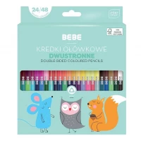 2. Interdruk Kredki Ołówkowe Dwustronne BEBE Kids 24/48 kolory 327109