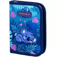 3. AstraBag Piórnik AC1 Pojedynczy Dwuklapkowy bez Wyposażenia Sweet Koala 503025002