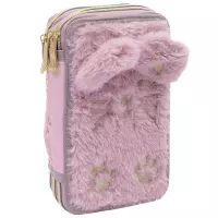 2. AstraBag Piórnik Trzykomorowy z Wyposażeniem AC31 FLUFFY KITTY 503024081