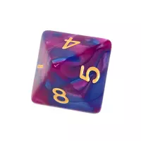 8. Komplet kości REBEL RPG - Dwukolorowe - Ciemnoniebiesko-purpurowe