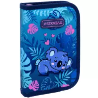 1. AstraBag Piórnik AC1 Pojedynczy Dwuklapkowy bez Wyposażenia Sweet Koala 503025002