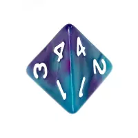 5. Komplet kości REBEL RPG - Dwukolorowe - Niebiesko-fioletowe