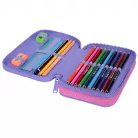 4. CoolPack Jumper 2 Piórnik Dwukomorowy Z Wyposażeniem Pastel Heart F066832